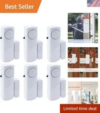 Wireless 90DB Window & Door Alarms for Kids Safety - 6 Pack Security Solution