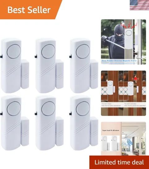 Wireless 90DB Window & Door Alarms for Kids Safety - 6 Pack Security Solution