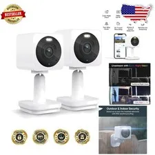 Cam OG 1080p Smart Security Camera 2pk Color Night Vision Alexa Compatible
