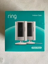 Ring 1080p Indoor Cam , 2nd Gen Security Camera 2pk - White