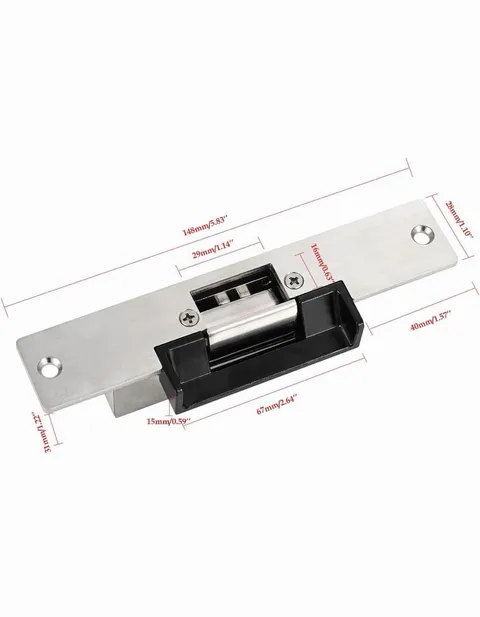 12V DC Stainless Steel Electric Strike Lock Door Access Control System N/O