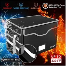 Portable Fireproof File Storage Box Set