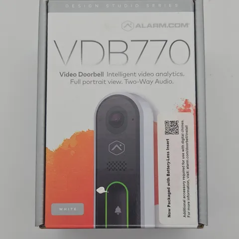 Alarm.Com VDB770 Doorbell Camera White (New) Free Shipping.
