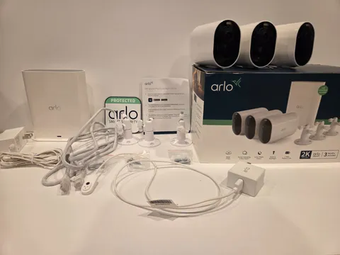 Arlo Pro 4 XL Spotlight Camera Security Bundle - 3 Cameras with Smart Hub