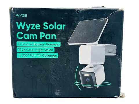 Wyze Solar Pan Cam Solar Outdoor Home Security Camera w 2K HD Color Night Vision