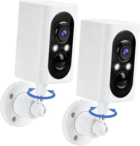 Security Cameras Wireless Outdoor 355° Pan Rotating 2K Color Night Vision Camera