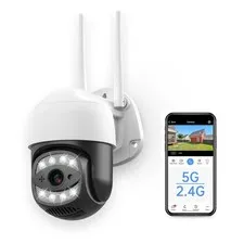 3MP Dome Camera Outdoor Security WiFi Pan/Tilt/Zoom Automatic Tracking Color ...