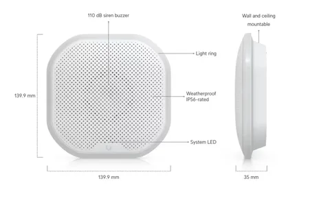 Ubiquiti Unifi Siren PoE - White (UP-Siren-PoE)