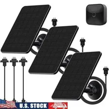 3 Pack Solar Panel 4W Blink Outdoor Camera Continuous Charging Waterproof Mounts
