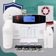 HOMSECUR Wireless WIFI 4G GSM Home Security Alarm System+Wireless Flash Siren