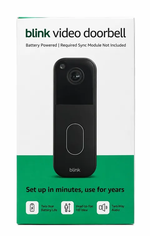 Blink Video Doorbell 2nd Gen Wireless Smart Doorbell  Black 2025 HD  NEW/SEALED