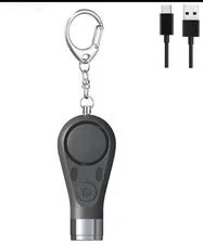 Rechargeable 130 Db Keychain Alarm, Black