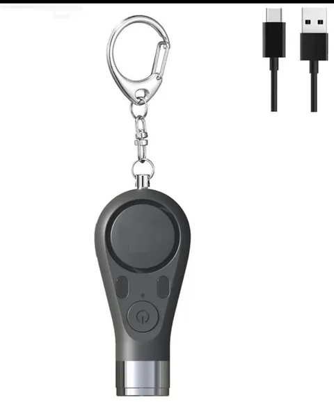 Rechargeable 130 Db Keychain Alarm, Black