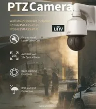 Uniview UNV 4MP 25x LightHunter Network PTZ IP Camera CCTV - IPC6424SR-X25-VF-B