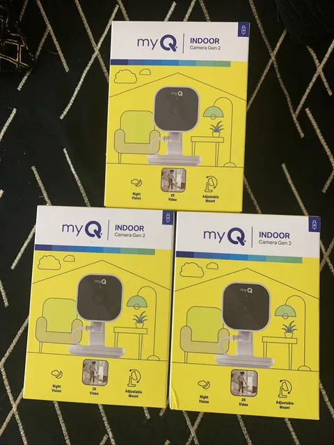 myQ Indoor Camera Gen 2 2K Wi-Fi Indoor Security Camera 3-Pack Night Vision