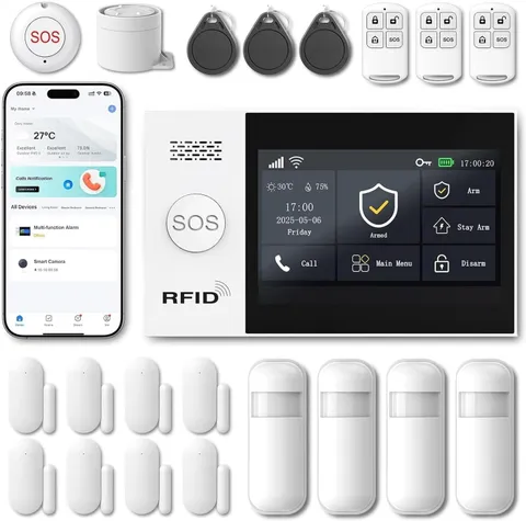 WiFi Wireless Alarm System for Home Security - 24/7 Protection Smart Home
