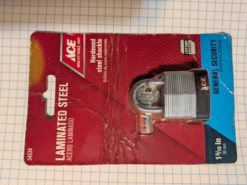 30mm 1 3/16 Laminated Padlock with Hardened Shackle Ace hardware Brand