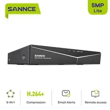 SANNCE 5IN1 HD 5MP 8CH DVR CCTV Video Recorder for Security System Email Alerts