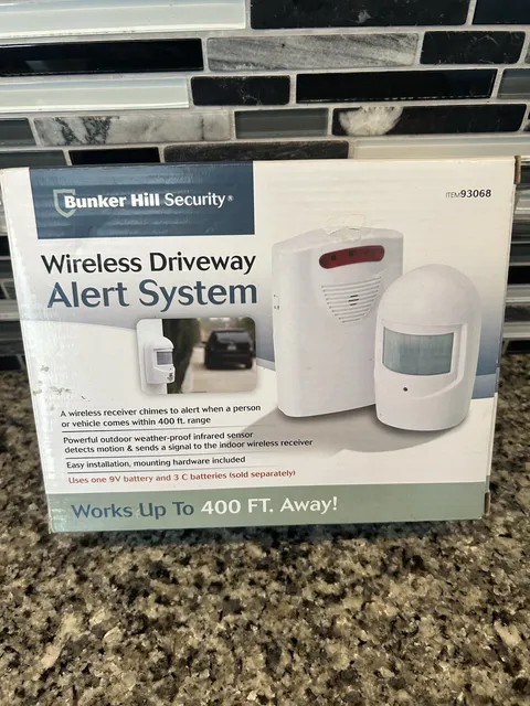 Bunker Hill Security Wireless Driveway Alert System Model 93068 Range 400 Ft