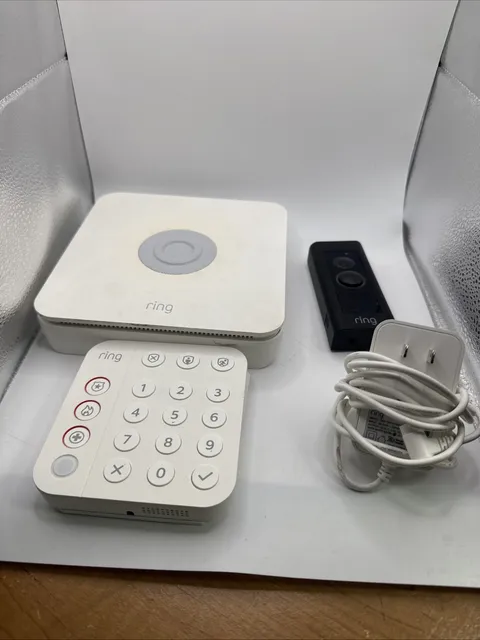 Ring Base Station US Home Z Wave Plus Security Power Cable Keypad Doorbell READ