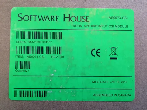 SOFTWARE HOUSE I8-Csi Eight Input Reader Bus AS0073 TYCO HILLS DSC Kantech ALARM