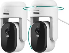 Arlo Essential Outdoor Pan Tilt Zoom Security Camera 2K Wired - 2-Cam | 360° Pan