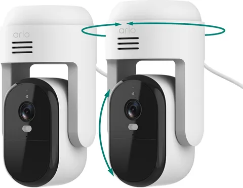 Arlo Essential Outdoor Pan Tilt Zoom Security Camera 2K Wired - 2-Cam | 360° Pan