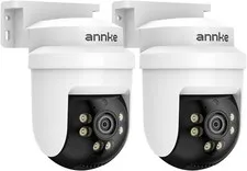2Packs 5MP TVI CCTV Home Surveillance Dome Wired PT Camera with 350° pan and 90°