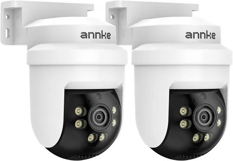 2Packs 5MP TVI CCTV Home Surveillance Dome Wired PT Camera with 350° pan and 90°