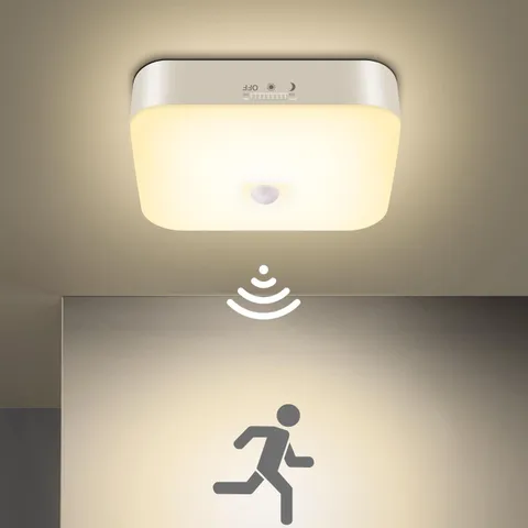 WhitePoplar Wireless Motion Sensor Light - 500LM Battery Operated Yellow