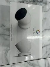 Google Nest Security Indoor Outdoor Cameras G3AL9 (Snow) 2-Pack with box