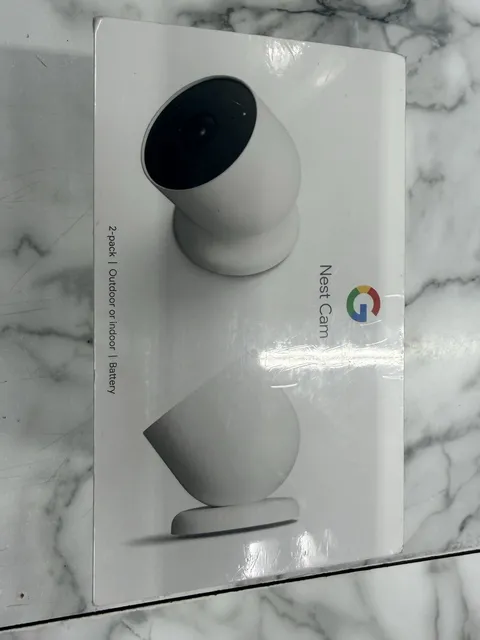 Google Nest Security Indoor Outdoor Cameras G3AL9 (Snow) 2-Pack with box