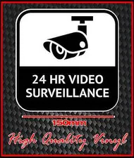 CCTV WARNING SIGN STICKER 24 HOUR VIDEO SURVEILLANCE BRAND NEW STYLE 5