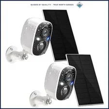 2-Pack Wireless Security Cameras for Indoor and Outdoor Use with Audio Alerts