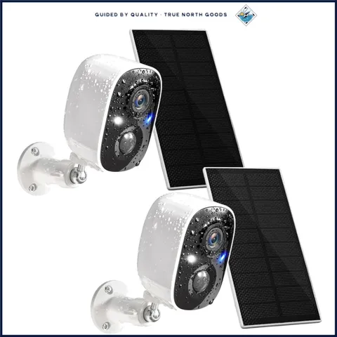 2-Pack Wireless Security Cameras for Indoor and Outdoor Use with Audio Alerts