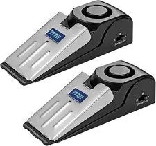 2 Pack Door Stop Alarm with 120dB Siren, Wedge Door Stopper Security Device for