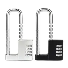 Adjustable Combination Lock with Long Shackles for School Gyms Lockers Fence