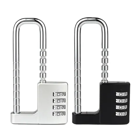 Adjustable Combination Lock with Long Shackles for School Gyms Lockers Fence