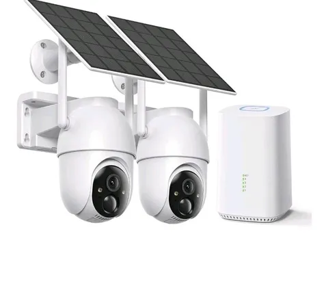 SEHMUA Solar Security Cameras Wireless Outdoor 4mp 360° View 2 Pack Night Vision