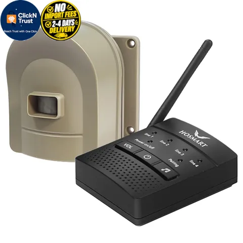 1/2 Mile Hosmart Driveway Alarm Wireless Sensor System 1 receiver & 1 sensor