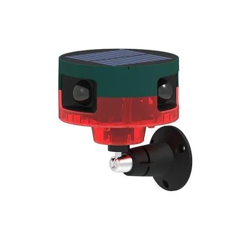 Solar Motion Sensor Alarm 13 Sounds Strobe Light Animal Repeller
