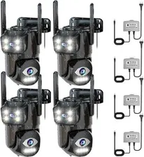 Dual Lens WiFi Security Camera Outdoor 5G 2.4G PTZ Auto Tracking