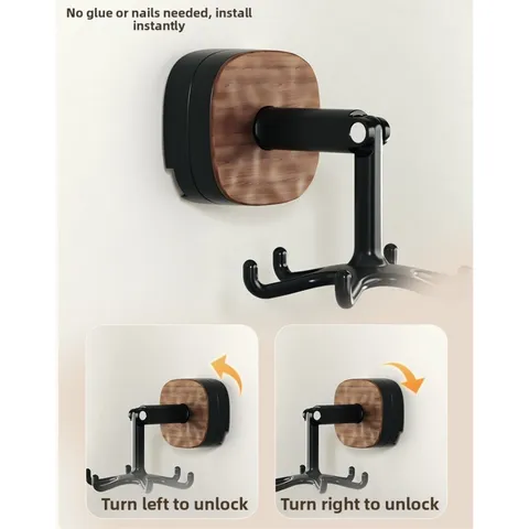 Wall Mounted Rotating Hook System for Kitchen Towels Utensils and Accessories