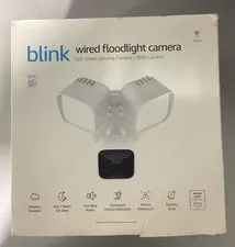 Blink Wired Floodlight Smart Security Camera, 2600 lumens, HD live View - White