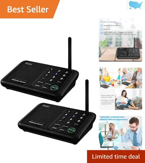 Advanced Long-Range Wireless Intercom System - 10 Channels, 5280 Feet Coverage