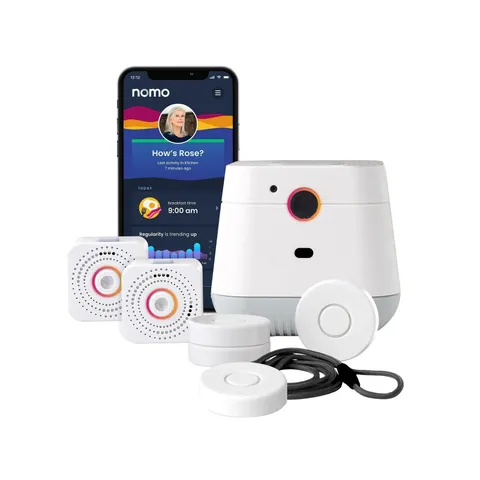 Medical Alert System w/ Fall Detection for Seniors, WiFi, Emergency Button