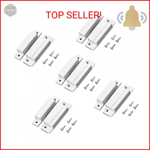 QWORK MC-31 Wired Surface-Mounted NC Magnetic Door Window Contact Sensor Alarm R
