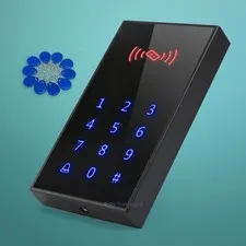 Door Access Control Keypad RFID ID Proximity Reader +10 ID 125Khz Cards(Key Fob)