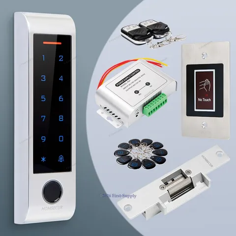 HOMSECUR Weatherproof IP66 APP WIFI Fingerprint PIN Access Control Touch Keypad