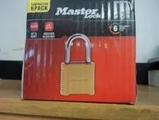 NEW MASTER LOCK 875DLF CCP6 CONTRACTOR 6 PACK SET COMBINATION PADLOCK 1 1/2"